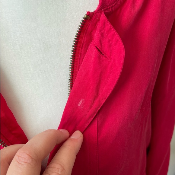 Paul & Shark Yachting Red Silk Bomber Jacket Size L - Picture 3 of 15